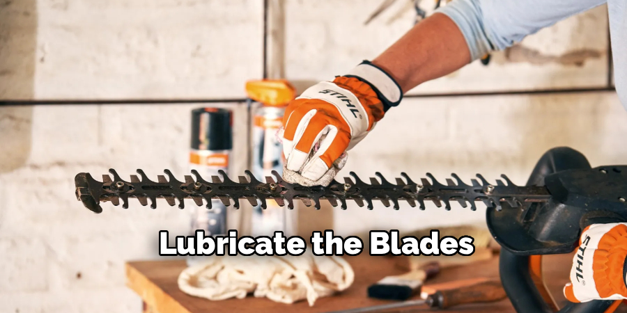 Lubricate the Blades