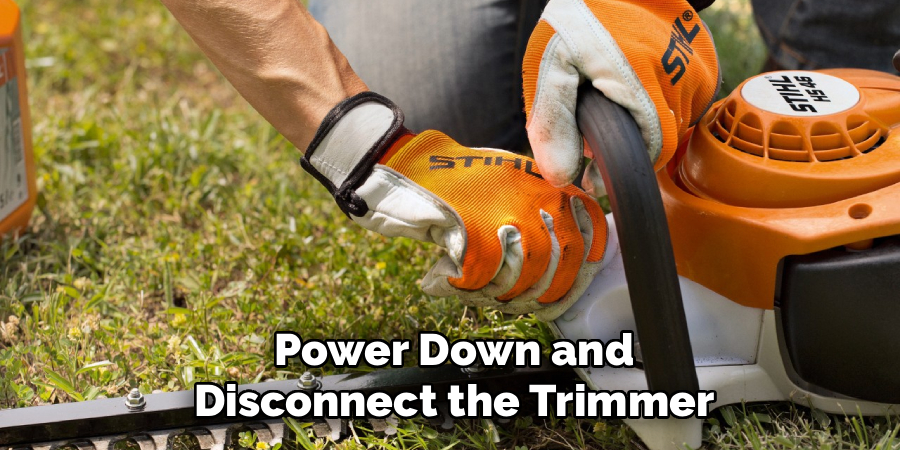 Power Down and Disconnect the Trimmer