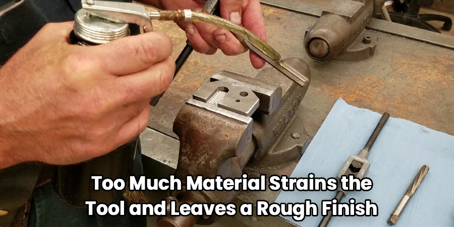 Too Much Material Strains the
Tool and Leaves a Rough Finish