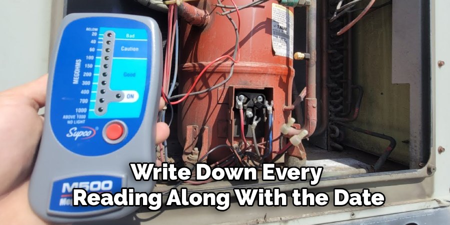 Write Down Every 
Reading Along With the Date