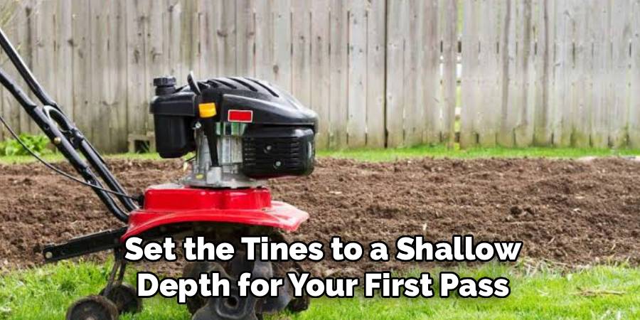 Set the Tines to a Shallow
Depth for Your First Pass